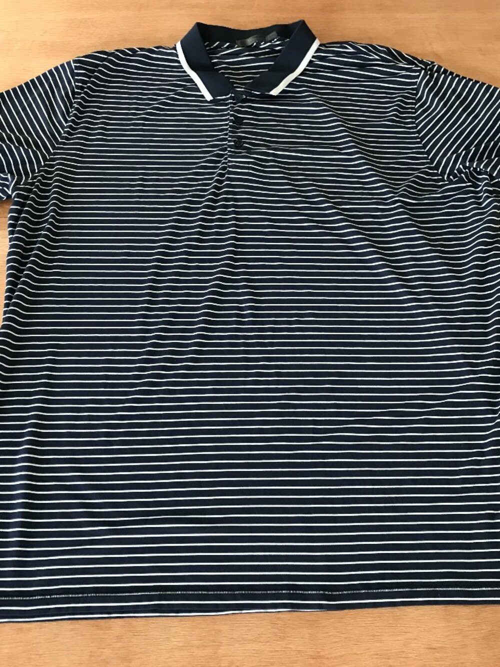 G/Fore Performance Polo Shirt Men XXL Black White Striped Short Sleeve Golf